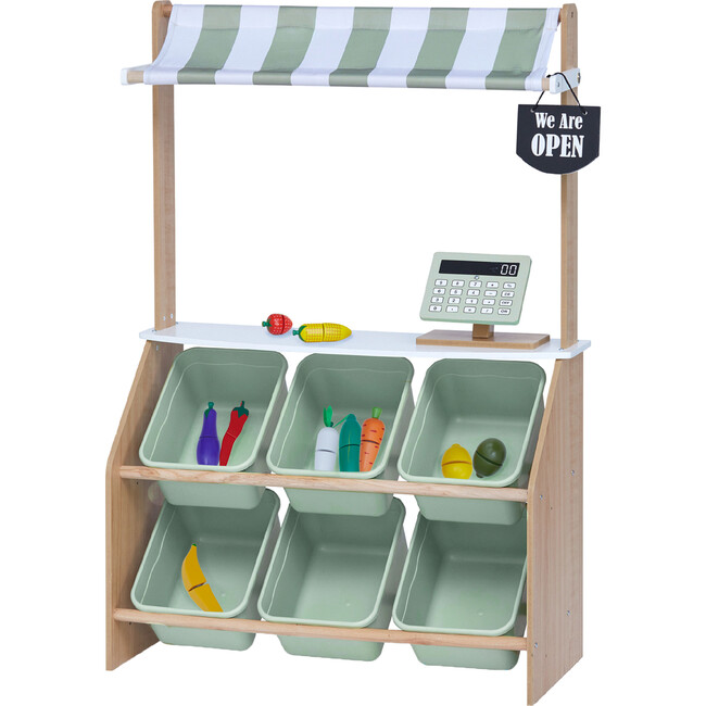 Bundle Little Helper Play Farmer's Market Stand & 21-pcs Produce with Bag - Play Kitchens - 9