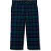 The Tartan Fully Lined Buttoned Waist Zip-Fly Pant, Blue & Black - Pants - 1 - thumbnail