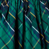 The Tartan Smocked Wound Neck Short Ruffle Sleeve Skater Dress, Green & Blue - Dresses - 2