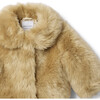 The Festive Faux Fur Round Collar Cropped Jacket, Natural - Coats - 3