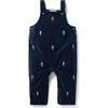 The Baby Embroidered Nutcracker Dog Overall, Navy & Multicolors - Overalls - 1 - thumbnail