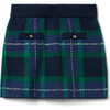 All-Over Tartan Faux Pocket Sweater Skirt, Green - Skirts - 1 - thumbnail