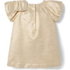 The Center Stage Short Flutter Sleeve Bow Shoulder A-Line Dress, Metallic Natural - Dresses - 3