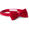 Velvet Touch-Close Strap Pre-Knotted Bow Tie, Red - Bowties & Ties - 1 - thumbnail