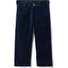 The Velvet Fully Lined Buttoned Waist Zip-Fly Party Pant, Navy - Pants - 1 - thumbnail