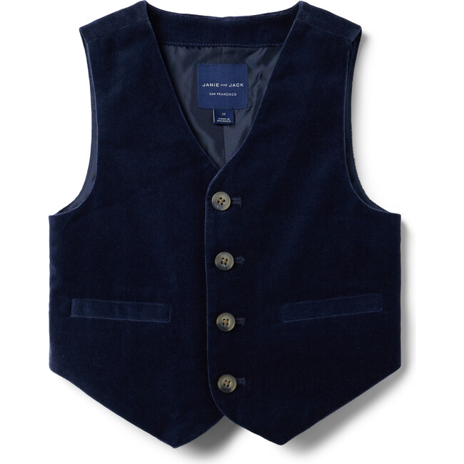 The Velvet Plush Welt Pocket Party Vest, Multicolors