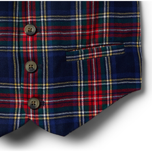 The Tartan Welt Pocket Festive Vest, Multicolors - Vests - 2