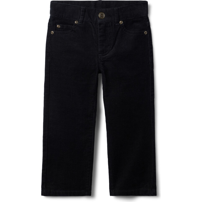 The Corduroy Brass-Toned 5-Pocket Cool Weather-Style Pant, Black