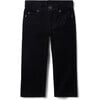 The Corduroy Brass-Toned 5-Pocket Cool Weather-Style Pant, Black - Pants - 1 - thumbnail