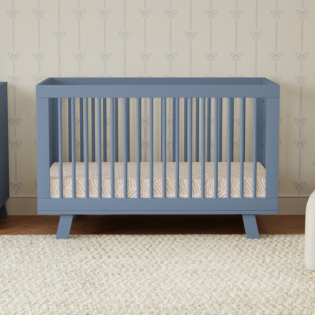 Hudson 3-In-1 Convertible Crib With Toddler Bed Conversion Kit, Cove Blue - Cribs - 2