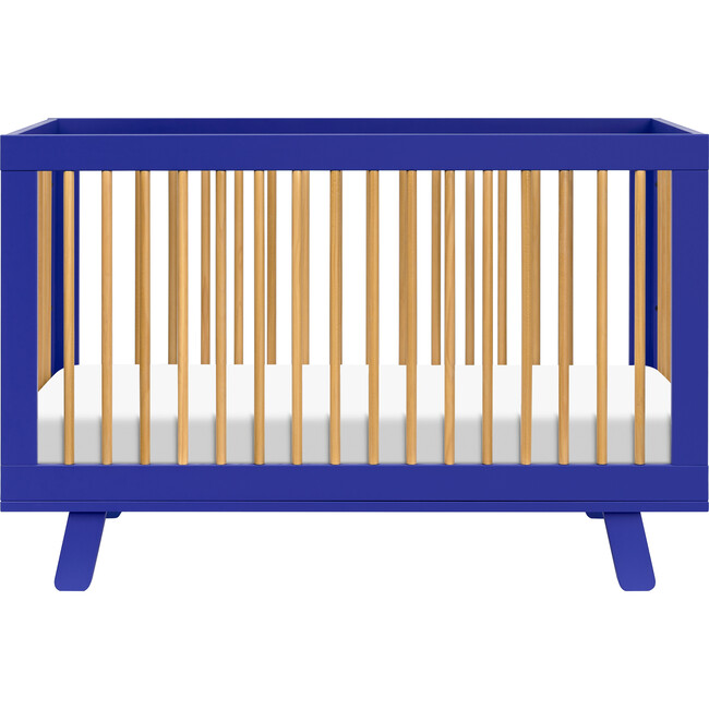 Hudson 3-In-1 Convertible Crib With Toddler Bed Conversion Kit, Cobalt & Honey - Cribs - 4