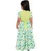 Girls Gul Block Print Ethnic Lehenga & Wrap Around Blouse 2-Piece Set, Green - Dresses - 5