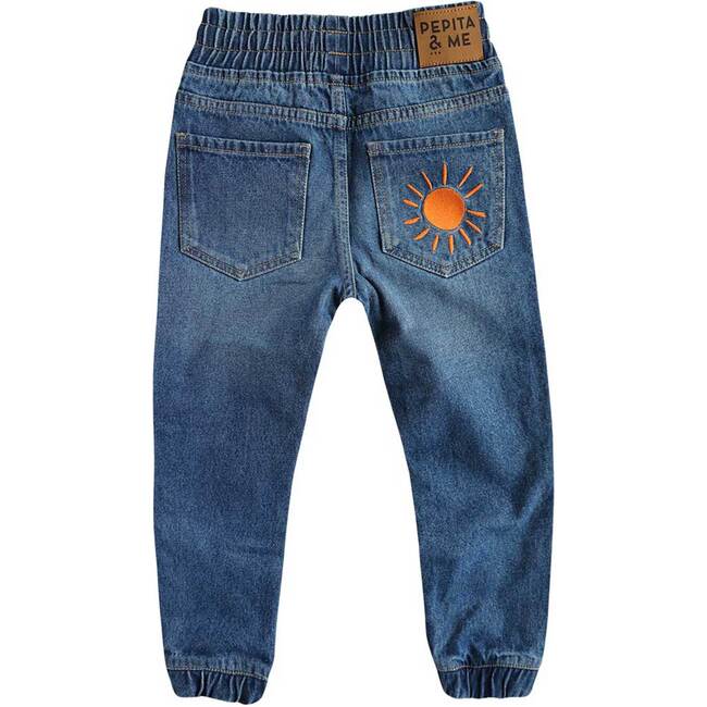 Sol Solecito Mac Elastic Waistband Denim Pants, Blue - Jeans - 3