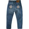 Daisy Bug Abi Elastic Waistband Denim Pants, Blue - Jeans - 3