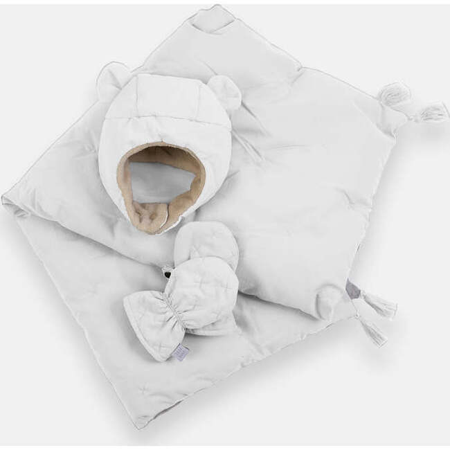 The Cub Set Includes Airy, Mitten, Hat & Blanket, Whisper White