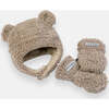 Teddy Hat & Mittens Set, Oatmeal - Mixed Accessories Set - 1 - thumbnail