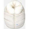 Tundra Car Seat Cocoon, White Fur & Beige Heather - Car Seat Accessories - 1 - thumbnail