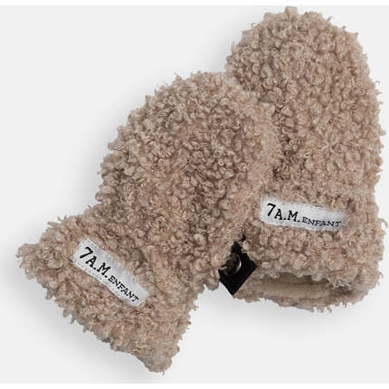 Teddy Hat & Mittens Set, Oatmeal - Mixed Accessories Set - 3