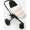 TundraPOD Plush Zipper Sleep Pod, White Fur & Beige Heather - Stroller Accessories - 3