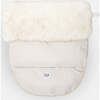 TundraPOD Plush Zipper Sleep Pod, White Fur & Beige Heather - Stroller Accessories - 6