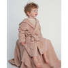 Fuzzy Waist Tie Hooded Robe, Pecan - Robes - 5