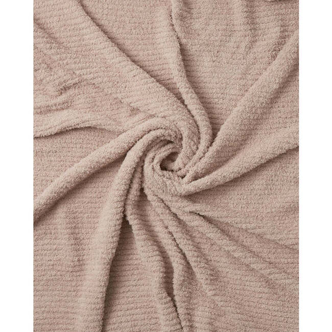 Fuzzy Cushy Ribbed Blanket, Pecan - Blankets - 2