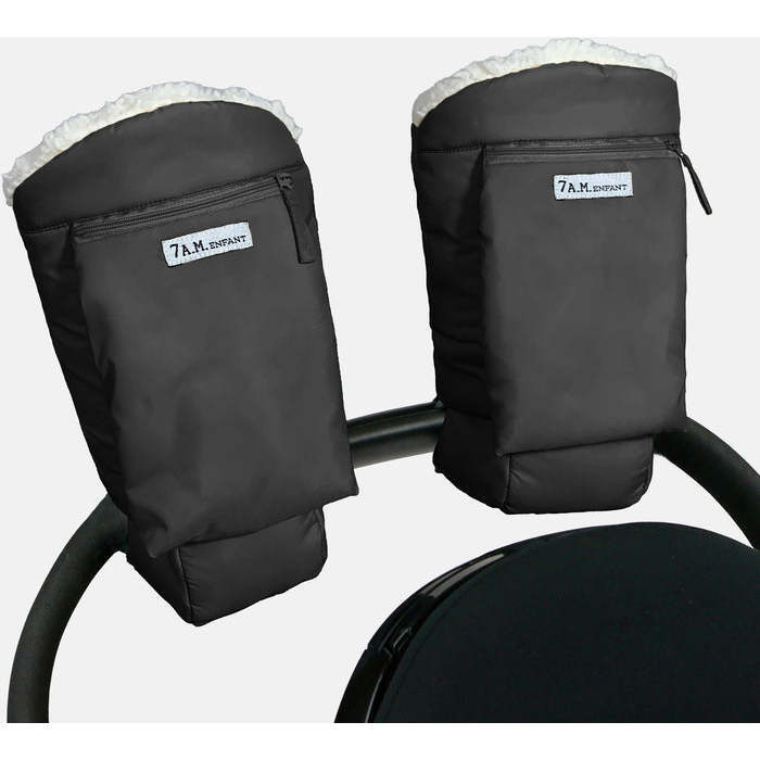7AM Warmmuffs Oslo - Black Plush