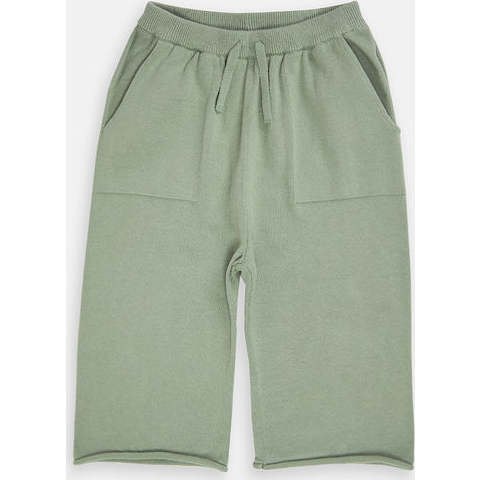 Baby My Boxy Cotton Rolled Edge Relaxed Fit Pants, Sage