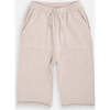 Baby My Boxy Cotton Rolled Edge Relaxed Fit Pants, Oat - Pants - 1 - thumbnail