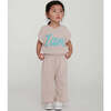 Baby My Boxy Cotton Rolled Edge Relaxed Fit Pants, Oat - Pants - 2