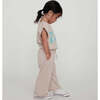 Baby My Boxy Cotton Rolled Edge Relaxed Fit Pants, Oat - Pants - 3