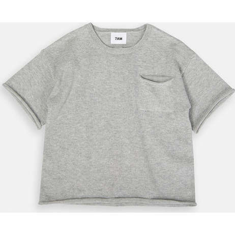 Baby My Boxy Cotton Crew Neck Pocket Tee, Oat