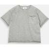 Baby My Boxy Cotton Crew Neck Pocket Tee, Oat - Shirts - 1 - thumbnail