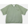 Baby My Boxy Cotton Crew Neck Pocket Tee, Sage - Shirts - 1 - thumbnail