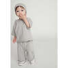 Baby My Boxy Cotton Rolled Edge Relaxed Fit Pants, Heather Grey - Pants - 4