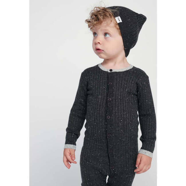 Baby Hug Me Beanie, Black Melange - Hats - 5