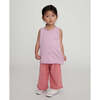 Baby Girls My Boxy Cotton Rolled Edge Wide Leg Pants, Coral - Pants - 5