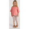 Baby Girls My Boxy Cotton Crew Neck Pocket Tee, Coral - Shirts - 5