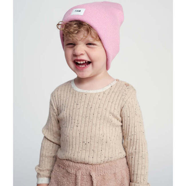 Baby Girls Heather Beanies, Pink - Hats - 4