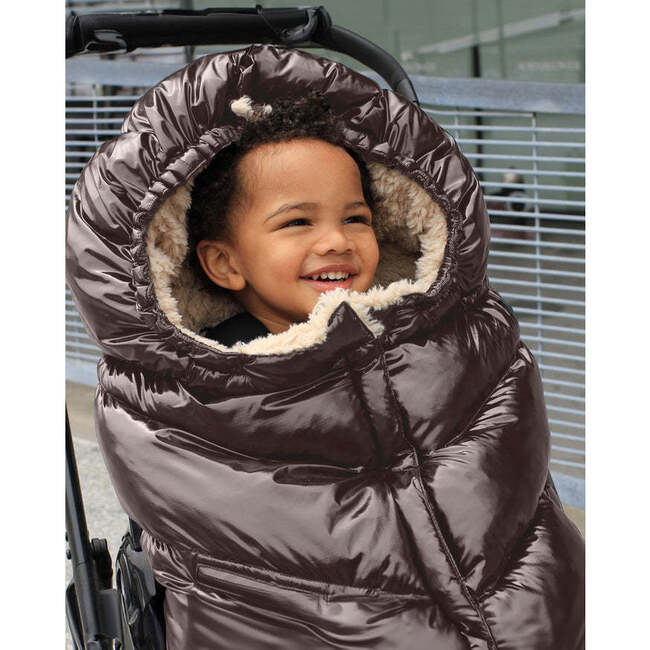 Evolution 212 Hook-N-Loop Zipper Blanket, Polar Brown - Stroller Accessories - 3