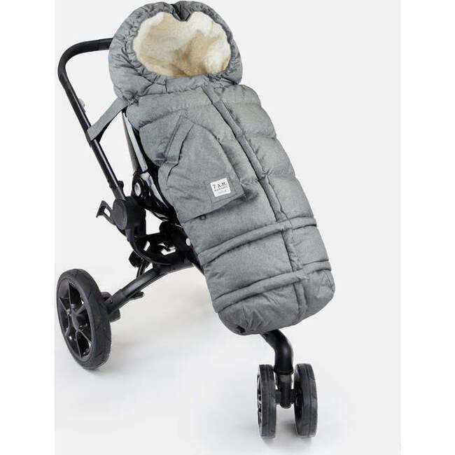 Evolution 212 Hook-N-Loop Zipper Blanket, Heather Grey Cloud - Stroller Accessories - 2