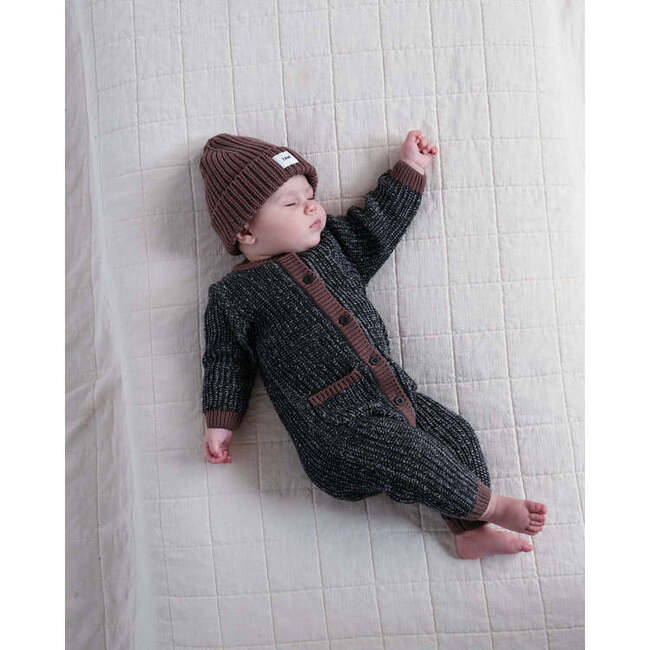 Chunky Beanie, Brown - Hats - 2