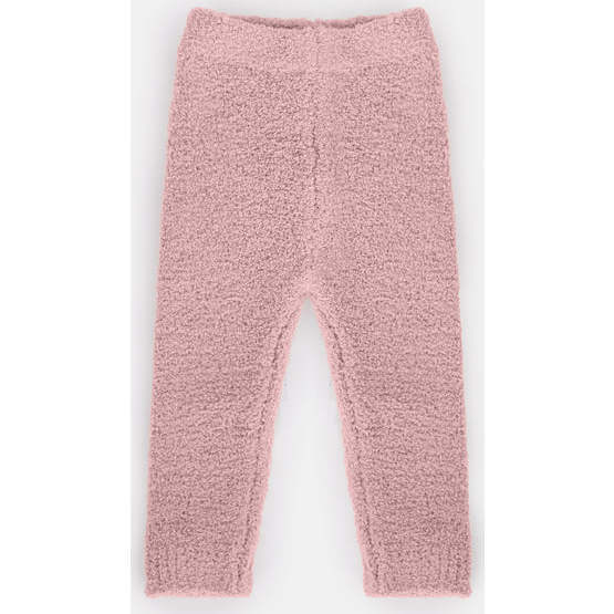 Baby Girls Fuzzy Leggings, Ash Rose