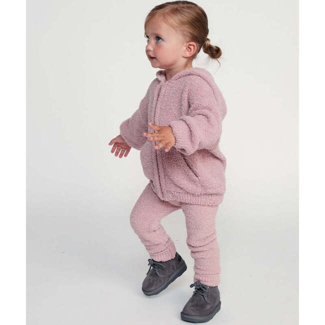 Baby Girls Fuzzy Leggings, Ash Rose - Leggings - 6