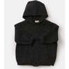 Baby Fuzzy Zip-Up Hoodie, Black Melange - Sweaters - 3