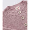 Baby Girls Fuzzy Bolero Round Neck Cardigan, Ash Rose - Cardigans - 5