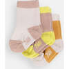 Baby Fuzzy Short Socks, Ecru, Pecan & Amber (Pack Of 3) - Socks - 1 - thumbnail