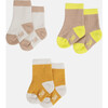 Baby Fuzzy Short Socks, Ecru, Pecan & Amber (Pack Of 3) - Socks - 3