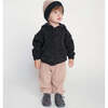 Baby Fuzzy Zip-Up Hoodie, Black Melange - Sweaters - 6