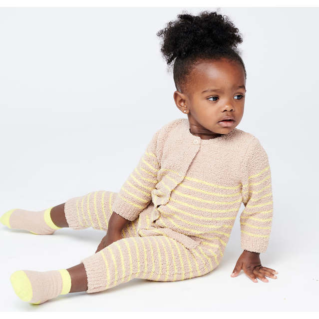 Baby Fuzzy Short Socks, Ecru, Pecan & Amber (Pack Of 3) - Socks - 5